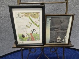2 FRAMES WITH MEMOROBILIA - 10X14