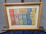 FRAMED REPRODUCED ROAD MAP FROM LONDON TO OXFORD BY JOHN OGILBY - 1675 - 15.5