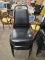 6 BLACK VINYL STACK BANQUET CHAIRS WITH METAL FRAMES