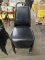 6 BLACK VINYL STACK BANQUET CHAIRS WITH METAL FRAMES