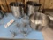 5 STAINLESS STEEL MIXING BOWLS WITH WHISK ATTACHMENTS