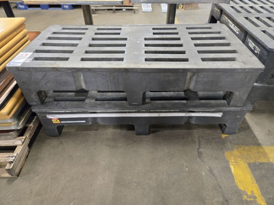 2 PLASTIC DUNNAGE RACKS 59-1/4" X 29-1/4" X 1'
