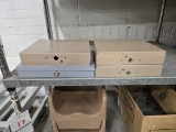 LOT OF CASH BOXES - NO KEYS AND 1 IS MISSING LOCK