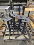 SKID OF CAST IORN PEDESTAL TABLE LEGS