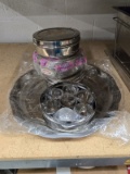 4 ANJALILS LIFE TIME MASALA DABBAS WITH SERVING PLATTER