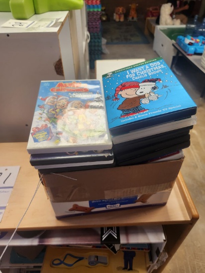 BOX OF CHILDRENS DVDS