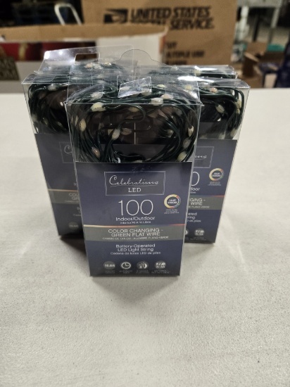 5 BOXES OF CELEBRATION COLOR CHANGING STRING LIGHTS - 16'6