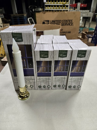 9 BOXES OF CELEBRATION LED FLICKERING CANDLES - BATTERY OPERATED (4 PER BOX)