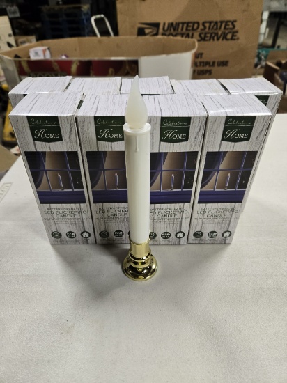 9 CELEBRATION LED FLICKERING CANDLES - BATTERY OPERATED