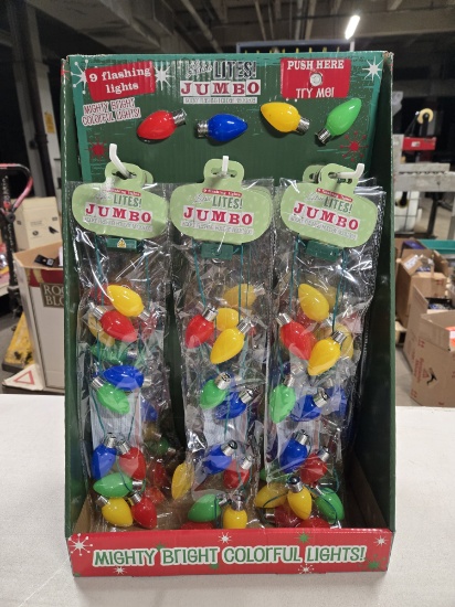 (13) LOTS-A-LIGHTS JUMBO FLASHING HOLIDAY NECKLACES