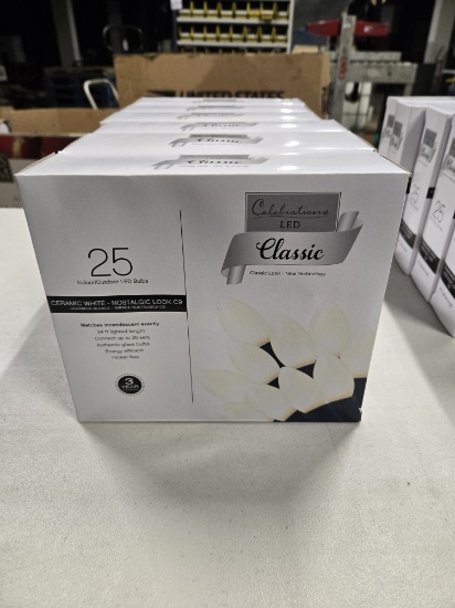 6 BOXES OF CELEBRATION LED CLASSIC INDOOR OUTDOOR STRING LIGHTS - NOSTALGIC LOOK - WHITE