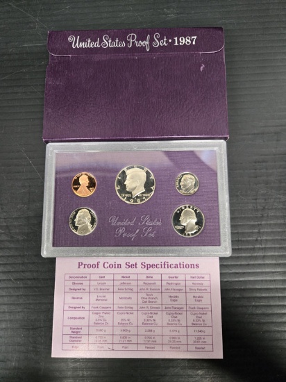 1987 5 PIECE US PROOF SET - S MINT