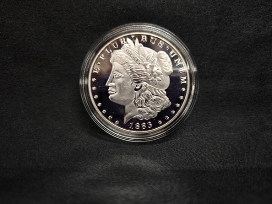 1883 MORGAN SILVER DOLLAR PROOF COIN- CC MINT - COPY