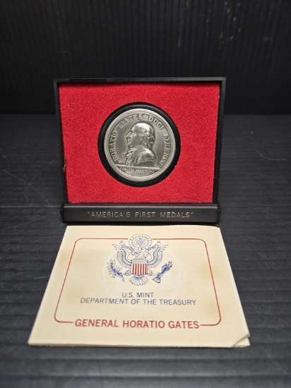 GENERAL HORATIO GATES PEWTER MEDAL - US MINT