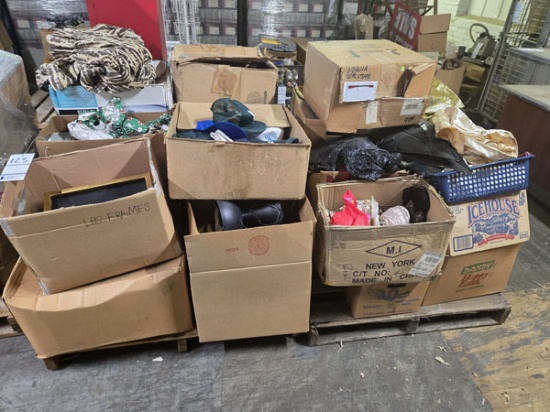 2 SKIDS OF HOUSEHOLD, DÉCOR, DISHWARE, PLASTIC DISPLAYS, FABRICS, AND MISCELLANEOUS