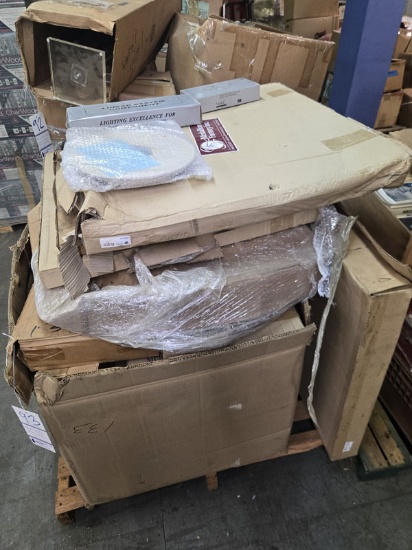 SKID OF LIGHTING ACCESSORIES AND MISCELLANEOUS AS SHOWN