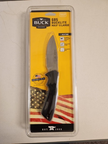 NEW BUCK 685 BUCKLITE MAX II LARGE HUNTING KNIFE