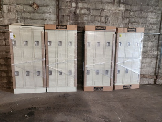 4 HALLOWELL 6 DOOR LOCKER UNITS - DAMAGED
