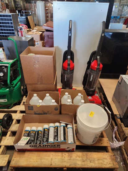 Skid Of Disinfectant, Cleaners And Vacuums