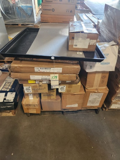 SKID OF ASSORTED ITEMS - LIGHTING, HAND DRYERS, AND MORE