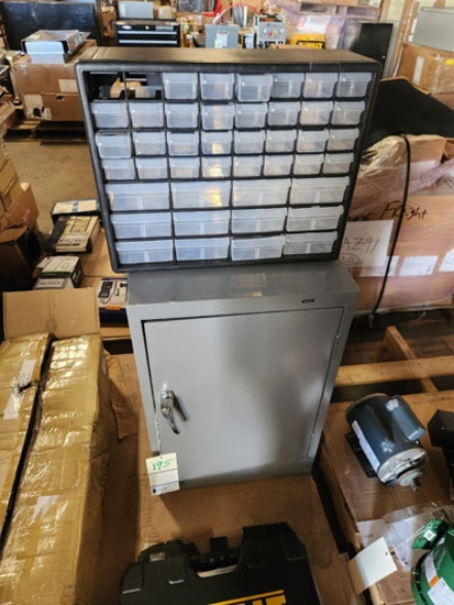 TENNSCO CABINET WITH KEYS PLUS PLASTIC SORTER CABINET