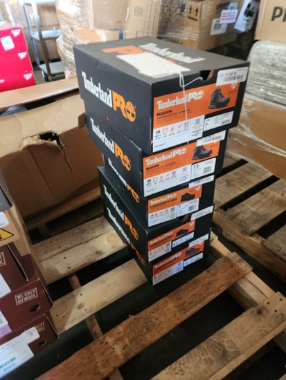 5 PAIRS OF WORK SHOES - TIMBERLAND