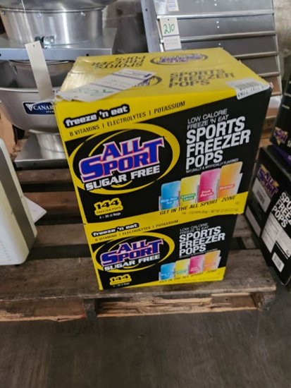 2 CASES OF SPORTS FREEZER POPS
