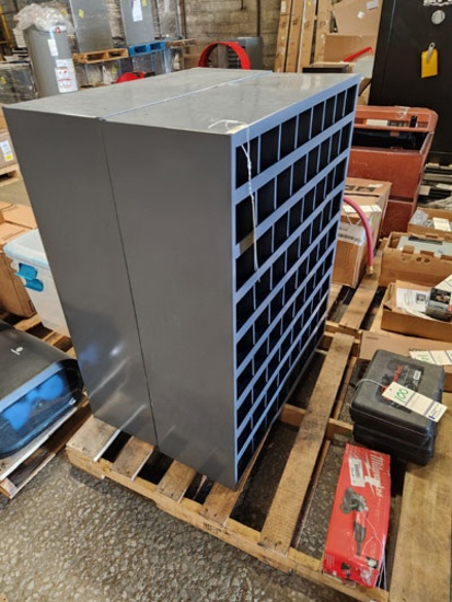2 Durham 72 Compartment Parts Cabinets 32" X 42"