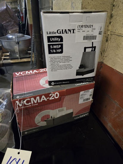 2 LITTLE GIANT UTILITY PUMP & CONDENSALE PUMP