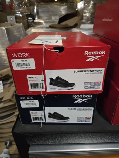 2 PAIRS OF REEBOK SUBLITE LEGEND WOMENS WORK SHOES 7.5 & 8