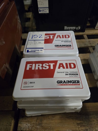 6 NEW GRAINGER FIRST AID KITS- '20 PERSON