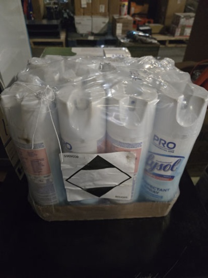 Case Of 12 Lysol Disinfectant Spray