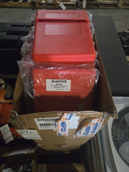 36 Justrite Medium Plastic Flip Top Documents Storage Box # 23303
