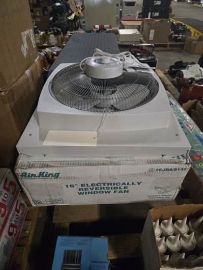 3 AIR KING 16" ELECTRICALLY REVERSIBLE WINDOW FANS 2EJR6/9155