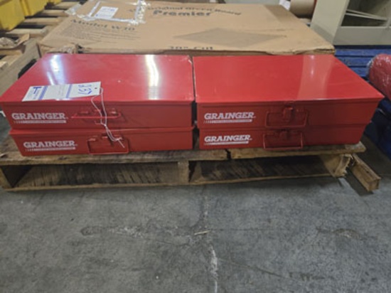 4 Grainger Metal Sorter Boxes