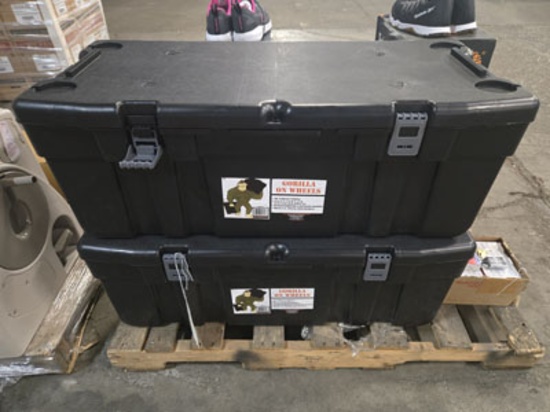 2 Gorilla On Wheels Storage Box 37 X 17.5 X 14"