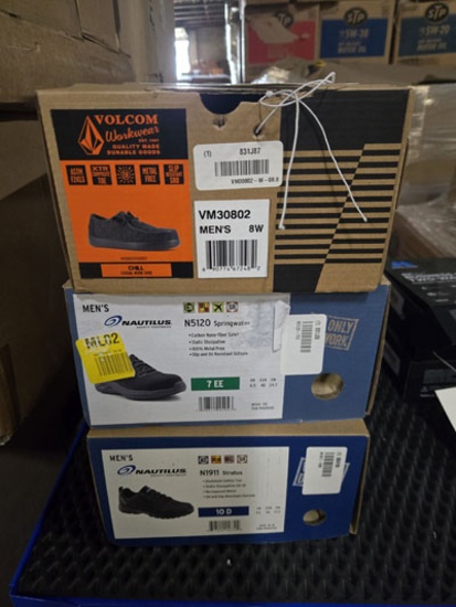 3 PAIRS MEN & WOMEN SHOES-VOLCOM & NAUTILUS