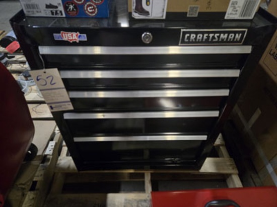 CRAFTSMAN 5 DRAWER METAL TOOL BOX W/ KEY 27 X 18 X 33"