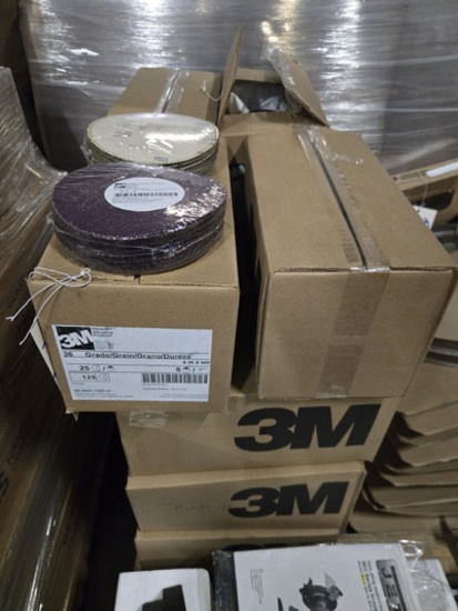 10 Cases Of 3m 36 Grade Hook It 6" Abrassive Discs- 7521 -125 Per Case