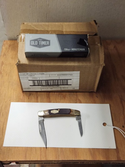 8 OLD TIMER 104 OT MINUTE MAN DOUBLE BLADE POCKET KNIVES