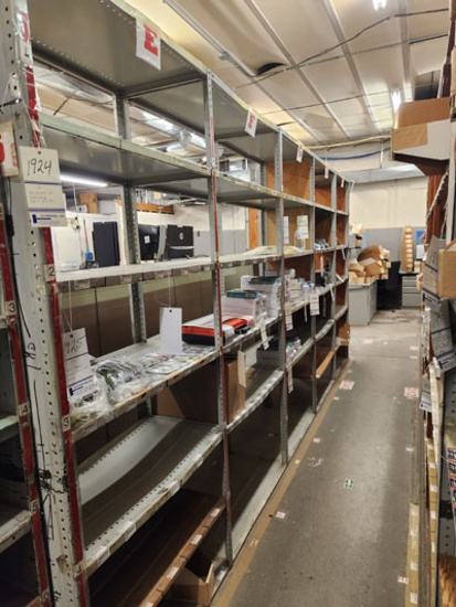5 SECTIONS OF SHELVING 36 X 18 X 87