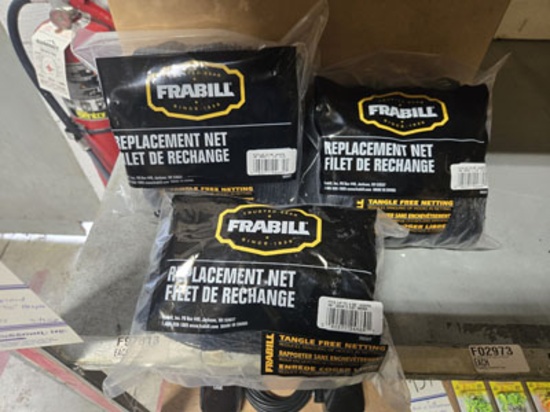 3 FRABILL REPALCEMENT NETS FITS UP TO 30" HOOPS, MODEL: 305327