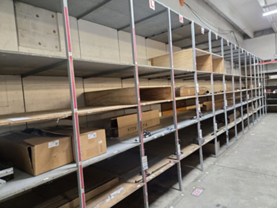 1 49" X 46" X 10' STEEL FRAME WOOD SHELVING (WELDED)