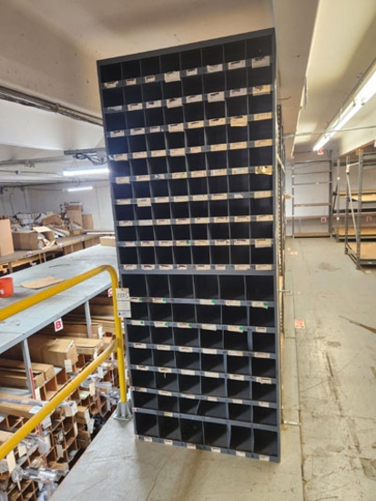 2 METAL 72 SLOTS SORTER CABINETS 34" X 12" X 42"
