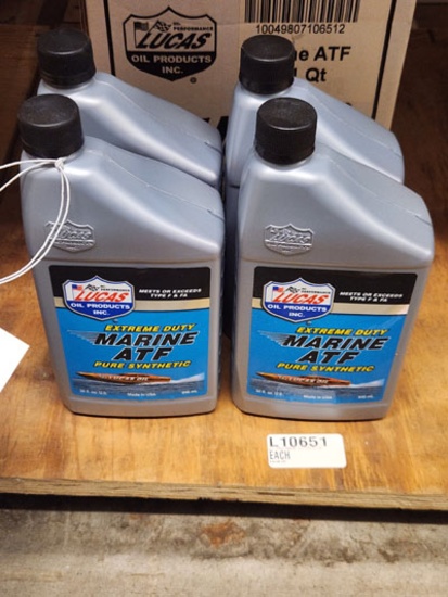 4 LUCAS 32 OZ OIL EXTRENE DUTY MARINE ATF PURE SYNTHETIC PART # 10651