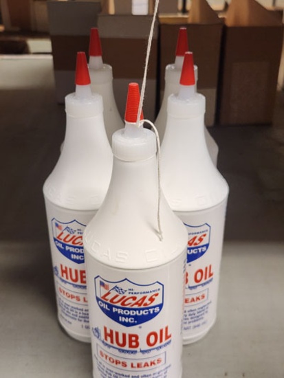 5 BOTTLES OF LUCAS HUB OIL 1 QUART