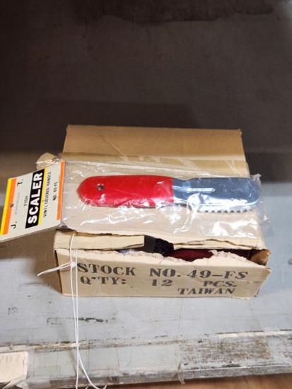12 JT SCOTCHLINE FISH SCALERS VINYL HANDLE NO. 49-FS