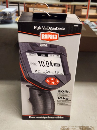 RAPALA 20 LB., HIGH VIS DIGITAL SCALE, MODEL: RHVDS