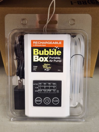 MARINE METAL BUBBLE BOX RECHARGEABLE LITHIUM PORTABLE AIR PUM, MODEL: RB-1