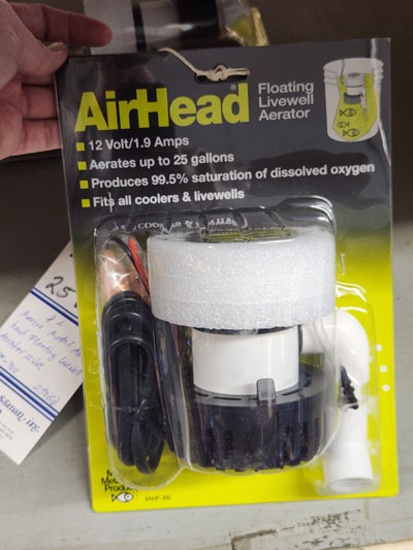 MARINE METAL AIR HEAD FLOATING LIVEWELL AERATOR 12VOLT, MODEL: AHF-300